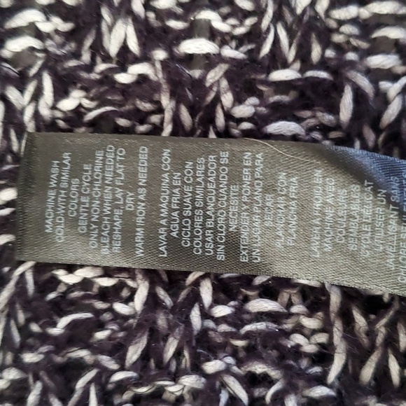 White House Black Market Marled Drop Sleeve Long Cardigan Black And White Size S - Picture 8 of 8